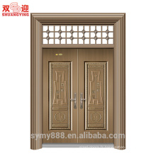 Chine fournisseur professionnel double porte en métal portes en acier porte battante avec fenêtre